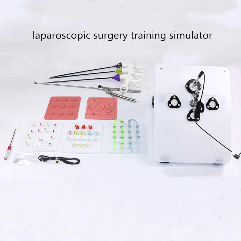 Полный набор лапароскопического хирургического тренажера, тренировочная платформа/инструмент/модуль/прямой стержень камеры