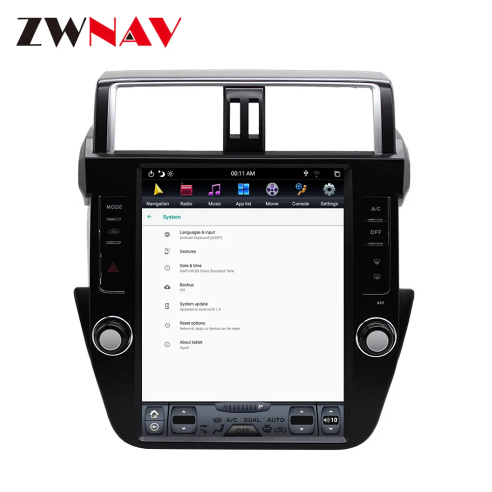 Best Android 9.0 Tesla style Car GPS Navigation For TOYOTA Land Cruiser Prado 150 2014-2017 headunit multimedia radio tape recorder 7