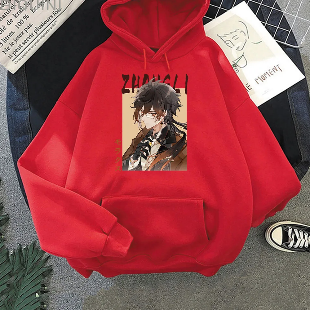 

ZhongLi Genshin Impact Hoodie Oversized Hot Sale Game Anime Clothes Manga Printing Handsome Sweatshirt Women Streetwear Students
