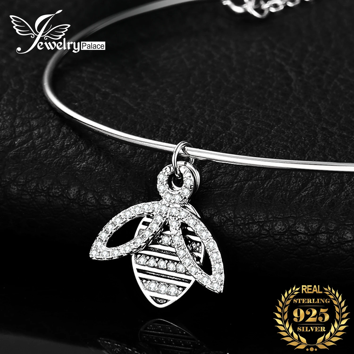 JewelryPalace мёд пчелы кубического циркония Регулируемый ссылка браслеты 925 пробы