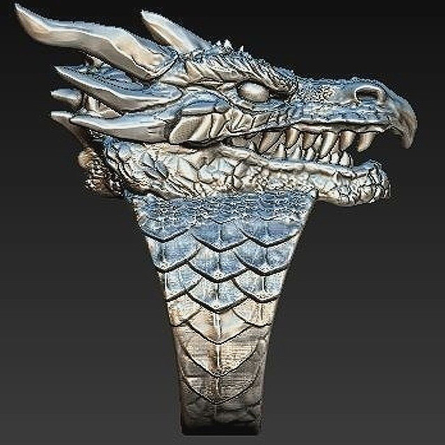 Style Collection! Luxury Men's Domineering Dragon Pattern Rings Inlay Big Red Crystal Ring Rock Biker Wedding Party Jewelry