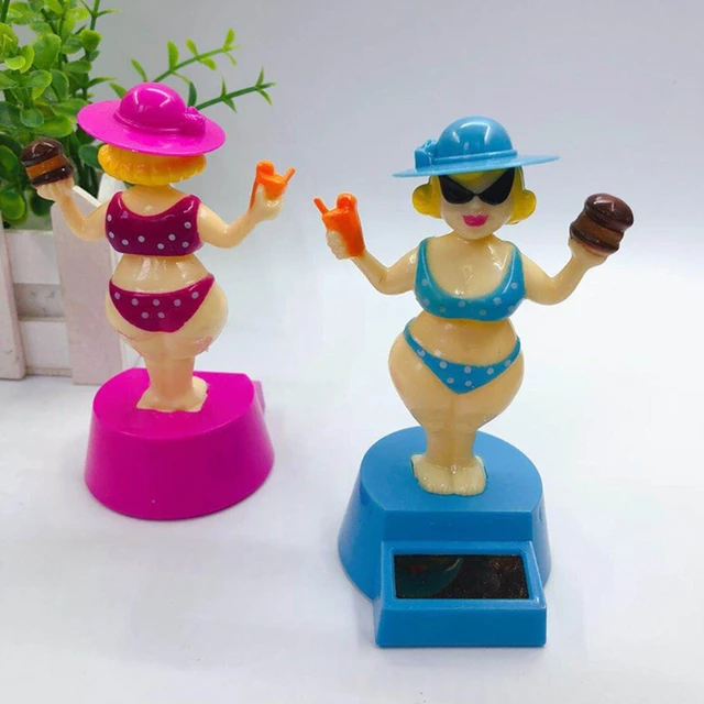 Decoration Gift Solar Powered Dancing Beauty Dancer Toy Car Decoration for Car Dashboard Office Desk Ornaments 1