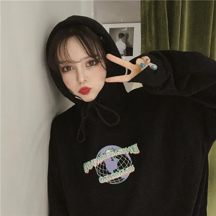 Hyuna вентиляционная Сеть Красная авокадо зеленая с длинным рукавом Толстовка Студенческая матча зеленая универсальная свободные топы