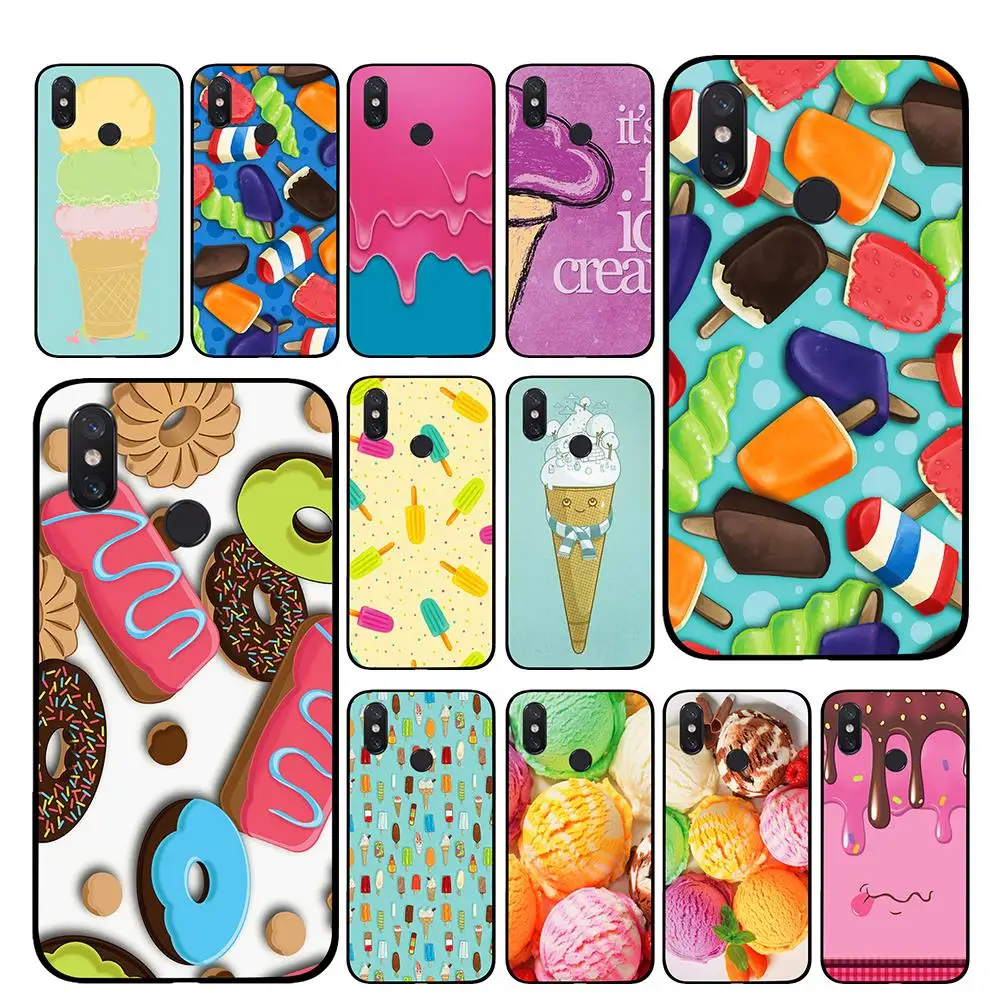 

Ice cream candy cartoon TPU Phone cases for Xiaomi Redmi GO 4 5 6 7 Pro 4A 4X 5A 5Plus 6A Back cover