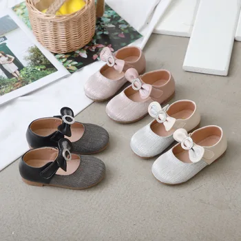 

2020 Autumn Princess Girls Shoes Ankle Bow Flat AS0277