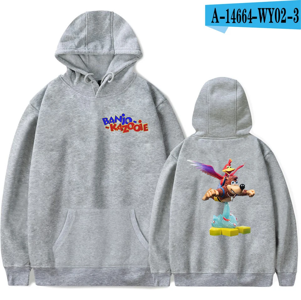 Новинка, Aikooki, Новое поступление, банджо, Kazooie, толстовки для мужчин/женщин, модные, повседневные, Харадзюку, аниме, худи, принт, банджо, Kazooie, мужские свитшоты - Цвет: Фиолетовый