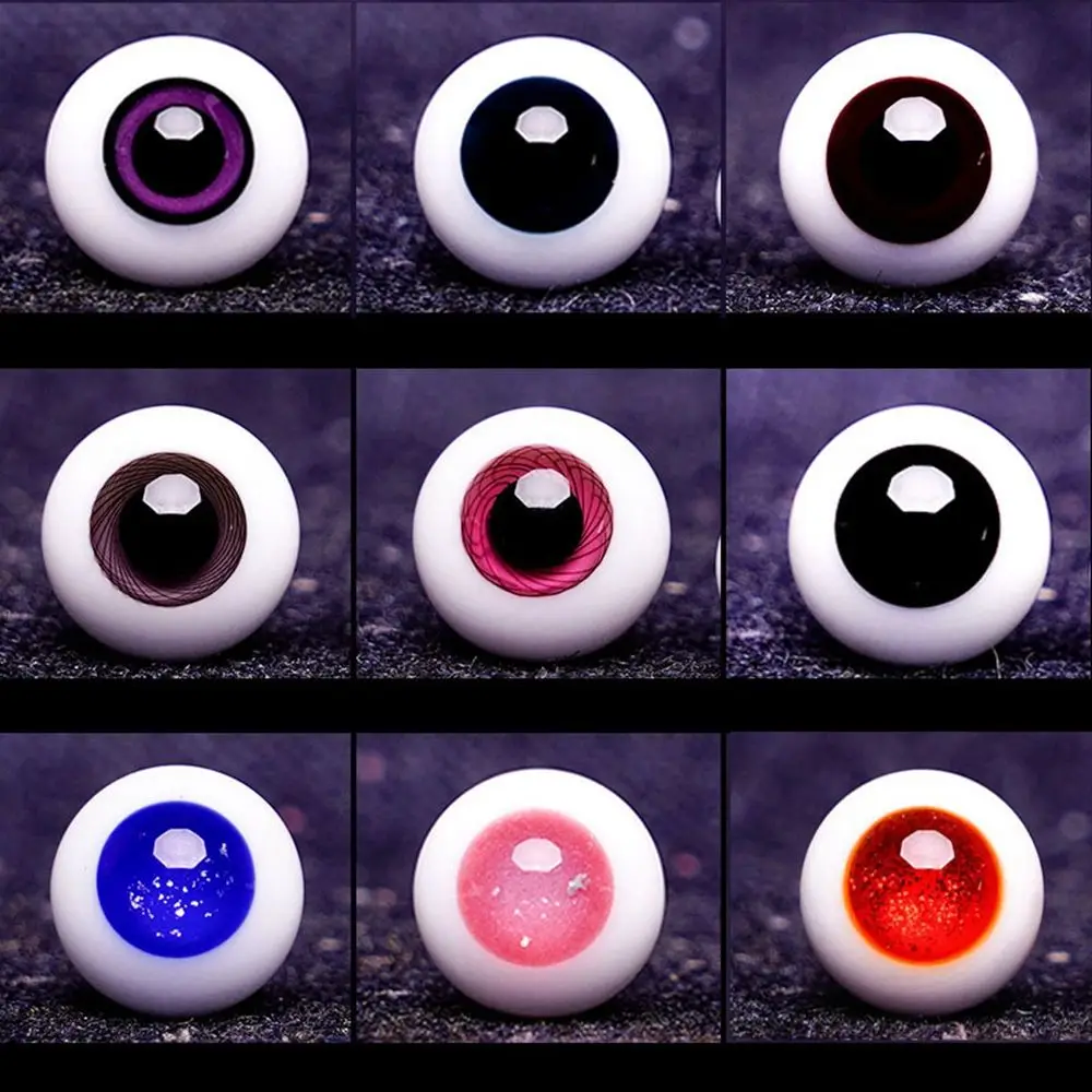 8/10mm Doll Glass Eyes Multicolor Cute Safety Eyeball for Dolls Animal Toys DIY Doll Making Crafts Dolls Accessories