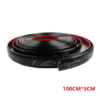 

3ft*2in Anti-collision Universal Strip Car SUVs Parts Accessories Black Soft PVC