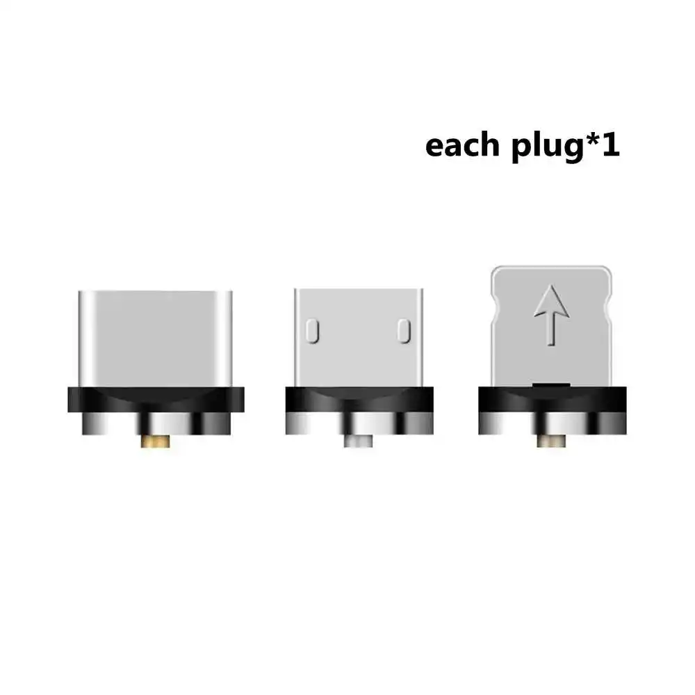 Магнитный Кабель с разъемом типа C Micro USB C с разъемами для быстрой зарядки телефона Microusb type-C магнитный разъем зарядного устройства для samsung S9 S10 iPhone X - Цвет: 3 plug