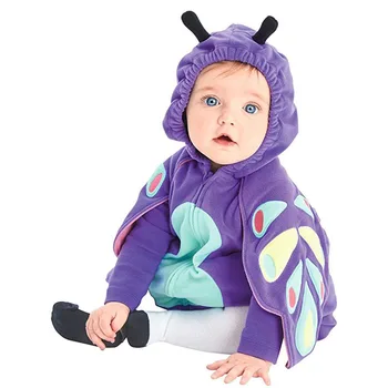 

Baby Infant Cartoon Purple Butterfly Cosplay Costumes Kid Halloween Role Play Jumpsuit Hat Set Newborn Photography Prop