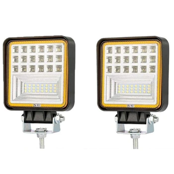 

2X Car Light Assembly Led Fog Lights for Trucks 3000K 6000K 126W LED Work Light Bar for 4X4 Offroad ATV UTV Tractor
