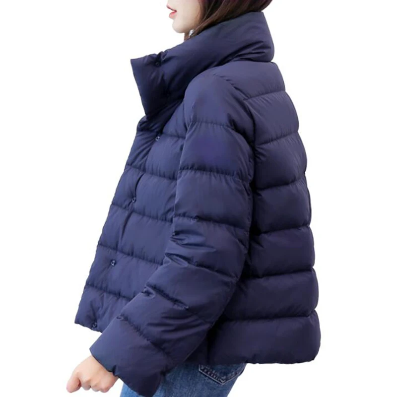 

New Autumn Winter Ultra Light White Duck Down Jacket 2019 Women Loose Stand collar Short Down Coat Parka Casual Female Warm Coat