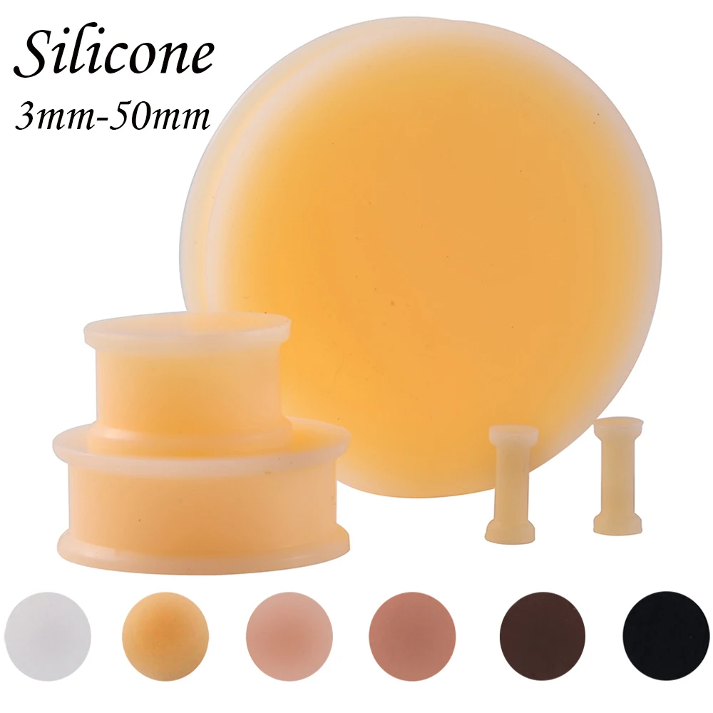 Silicone Double Flared Hider Ear Plugs Tunnels Gauges Ear Stretcher Expander 2Pcs piercing jewelry ear piercing jewelry body piercing jewelry body jewelry