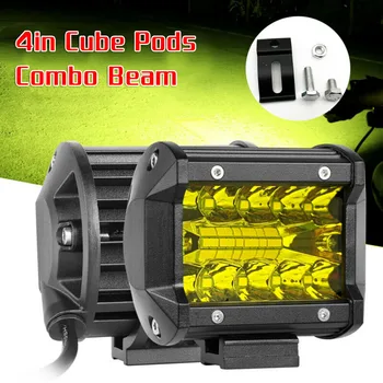 

2Pcs Work lights Yellow 12000LM 9V-32V 120W Daytime running Super bright