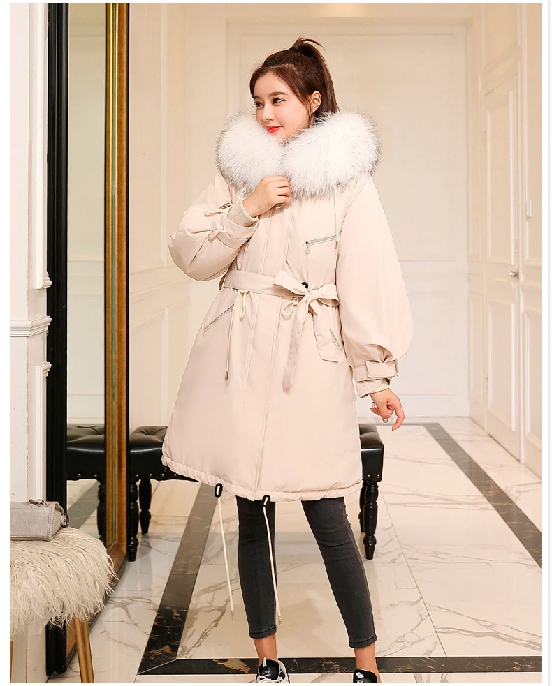 Зимние женские парки X-long Plus sizeM-3XL, пальто, утолщенные супер теплые женские куртки с большим меховым воротником, повседневная верхняя одежда, парки, пальто