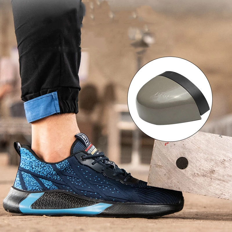 Zapatos seguridad punta de acero para hombre y mujer, calzado ligero y cómodo, transpirable, de perforaciones|Calzado de seguridad| - AliExpress