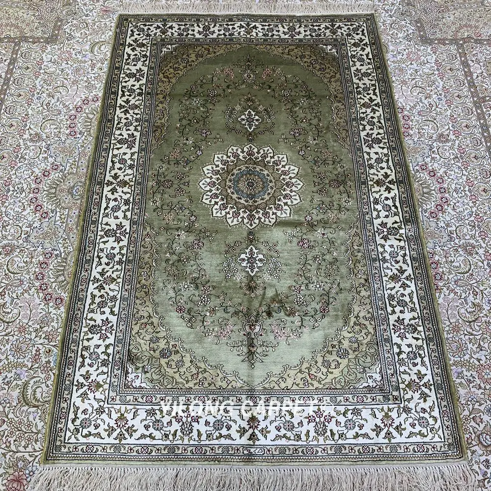 YILONG 3'x5' Тебриз ковер цветочный ручной узлом изысканный персидские турецкие шелковые коврики(HF221B