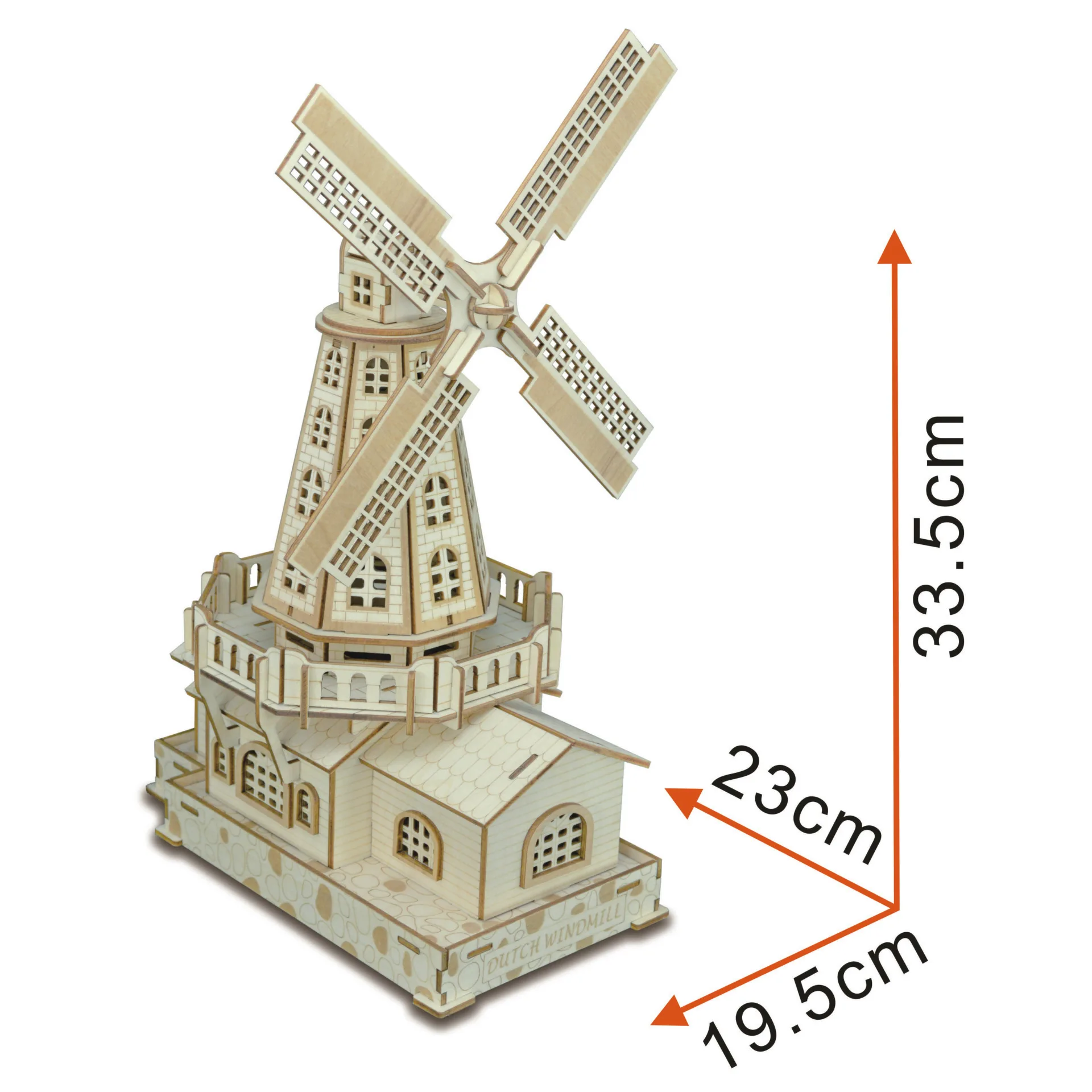 

Holland Windmill Boxed 3D Wooden Model 3D Puzzle Model Jigsaw Puzzle Laser Cutting Processing DIY