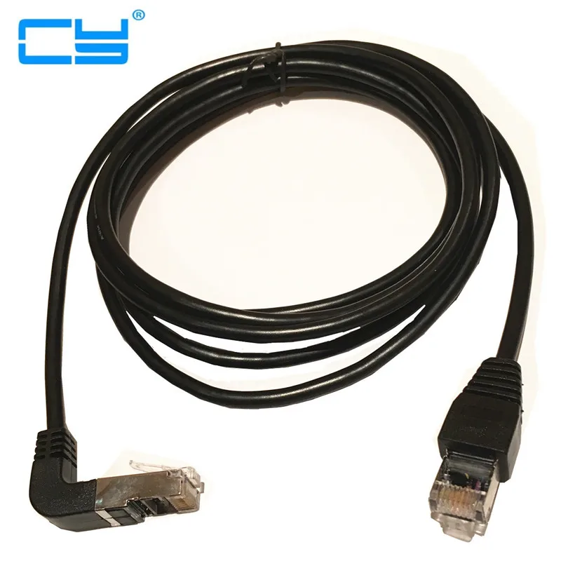Угловой патч-корд Cat5e 8P8C STP Cat5 Cat 5e RJ45 Lan Ethernet для прямого кабеля RJ45 90 Угловой 50 см 1 м 2 м 5 м