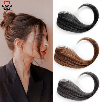 

MANWEI25-35CM Natural Hairpin in Bangs Front Side Bangs Fake Fringe Hair for Women Synthetic Clip In Bangs Hair Extensions