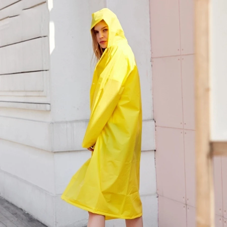 Waterproof Transparent Raincoat Yellow 