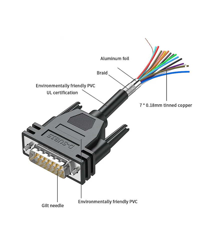 rs232 d-sub 9 pin 15 25 37 pin