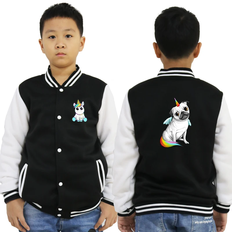 baseball jacket 13 Популярная бейсбольная куртка с принтом единорога Повседневный Спортивный костюм для малышей Детская Повседневная осенне-зимняя одежда для мальчиков и девочек топы для От 2 до 14 лет - Цвет: baseball jacket 13