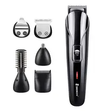 Мужская многофункциональная электрическая машинка для стрижки волос перезаряжаемая машинка для стрижки волос 6 в 1 триммер для удаления волос для бороды носа бровей