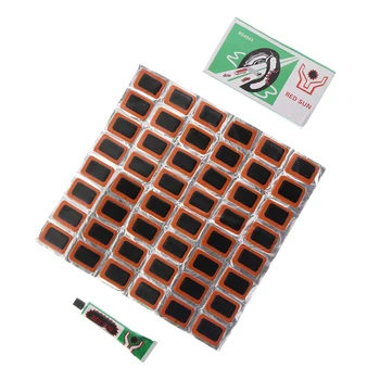 

48pcs Rubber Patch +1 Glue Tire Puncture Tube Patch Motorcycle Battery Car Tire Rubber Patch Piece Cycling Puncture Repair Tool