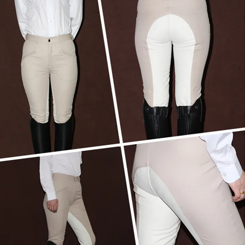 Horse Riding Pants Women Equestrian Breeches Equipment Horse Rider Clothes Trouser Female Womens High Elastic Horseback Pants