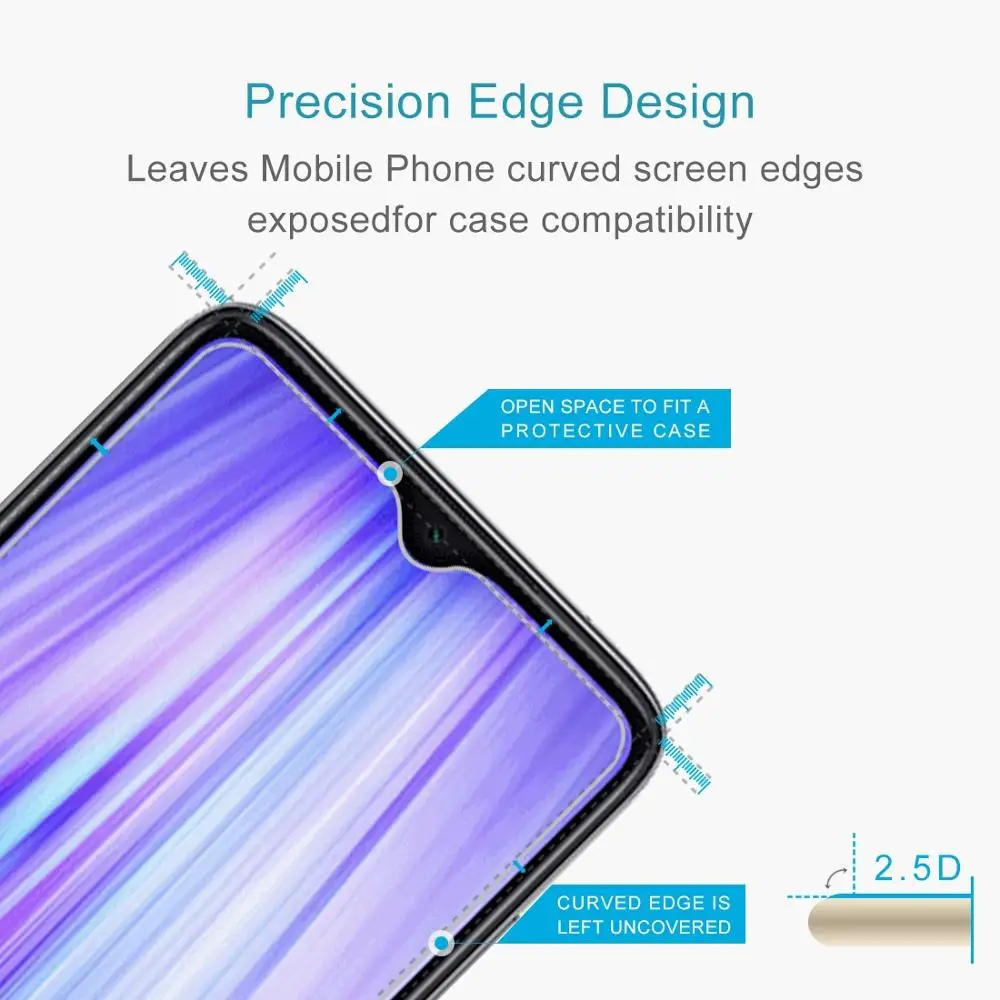 For Xiaomi Redmi Note 8 / Note 8 Pro Tempered Glass Film for Redmi Note 8 Pro / Note 8 Smartphone Screen Protector Screen Guard