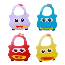 Милые детские нагрудники для младенцев, мягкие силиконовые нагрудники с мультяшным животным принтом, водонепроницаемые Слюнявчики