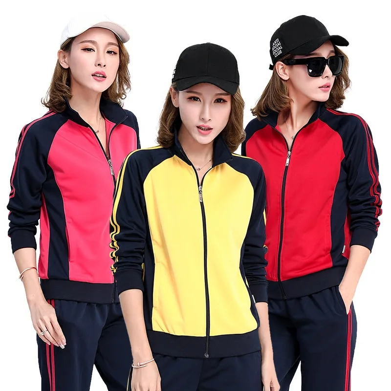 

2017 ao mi da New Style Sports Clothing WOMEN'S Suit Spring And Autumn Slim Fit Slimming Two-Piece Set Running-Style Coat Casual