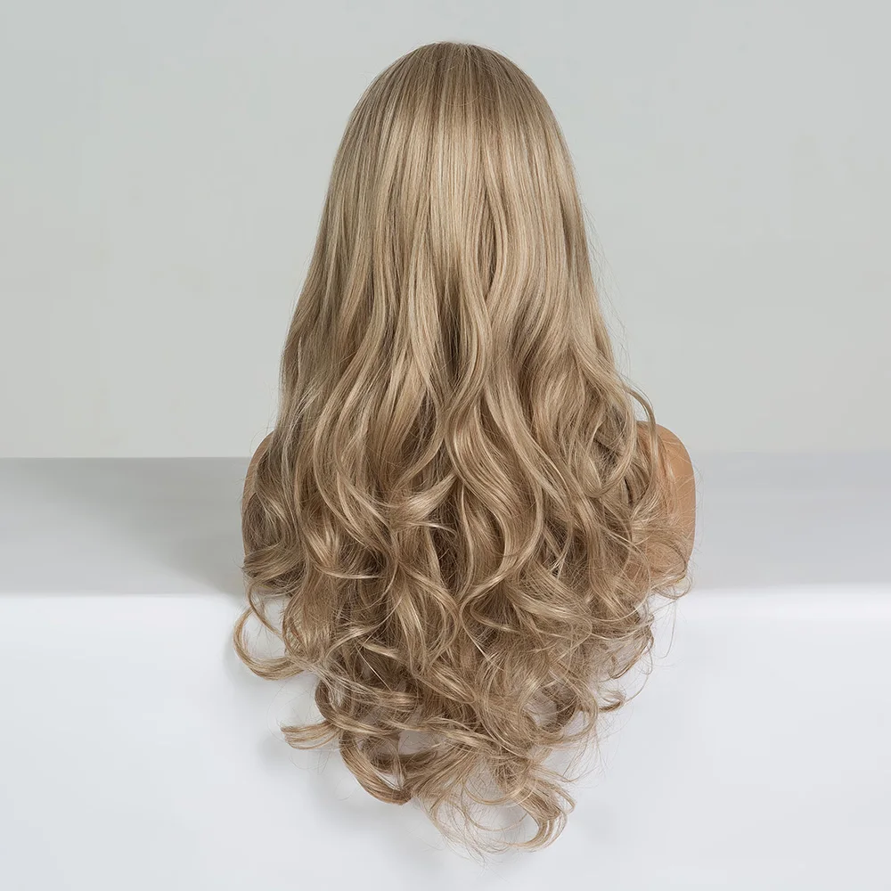 EASIHAIR Длинные темно-светлые синтетические парики для волос Волнистые парики для женщин афроамериканские термостойкие высокотемпературные парики Косплей