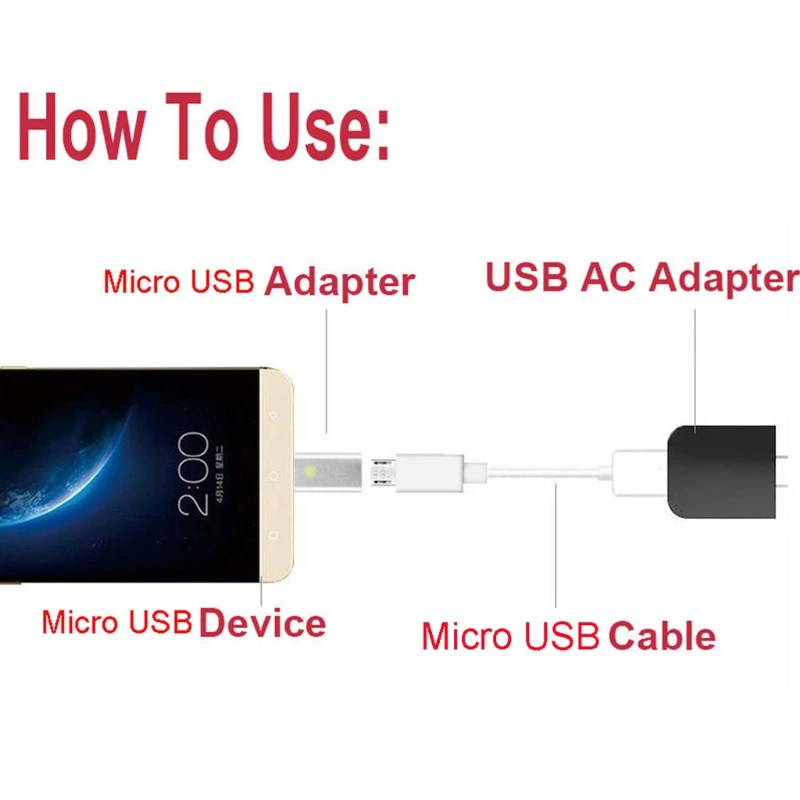 Металлический магнитный микро USB конвертер «Мама-папа» адаптер для телефона Android