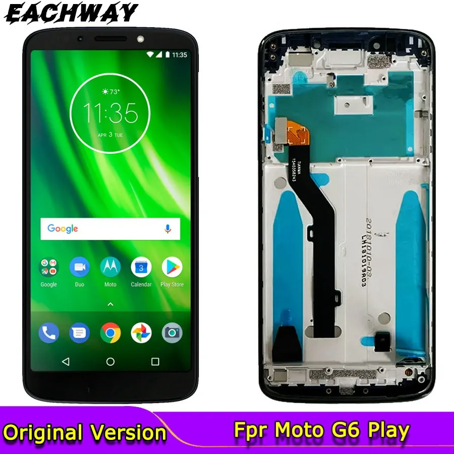 ЖК-дисплей 5 7 дюйма для Motorola Moto G6 Play сенсорный экран с дигитайзером в сборе замена