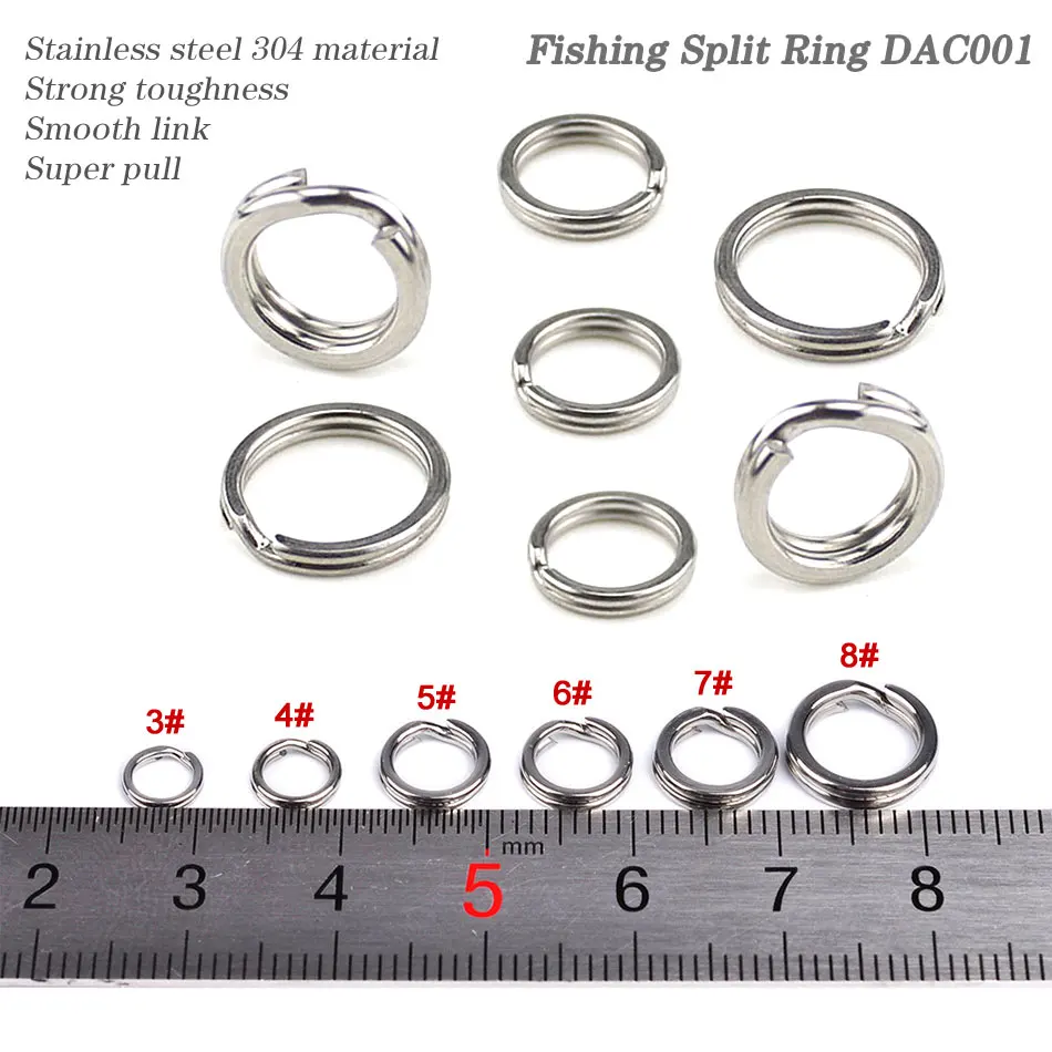 500PCS Fishing Split Rings Silver Stainless Steel 4-12MM Double Loop Split Open Carp for Crank Hard Lure Fishing Accessory Tool 200pcs set heavy duty stainless steel split rings double loop fish tackle lure bait tools fishing gear tool accessories