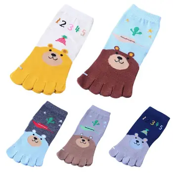 

Cartoon Children 5-toe Socks Cotton 3-12 Years Old Cute Boy Girl Split Toe Sock 2020 Hot Sale