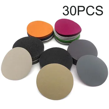 

30pcs Wet Dry Sandpaper Polisher 3inches 75mm Hook Loop Sanding Discs Wood Polishing Grinding Sander Paper
