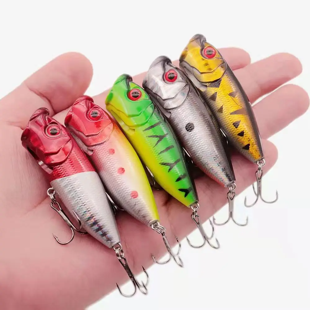 

FISHINAPOT 1 шт. 6,5 см 11,8 г Поппер рыболовные приманки Isca искусственная рыболовная жесткая наживка приманка воблер с 2 бронзовых морских рыболовных крючков YA-73