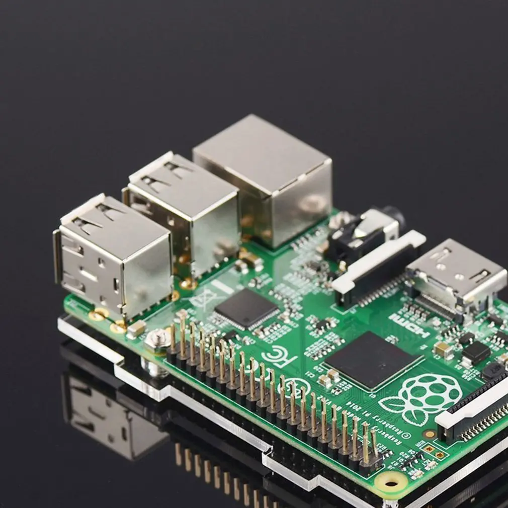 Корпус Raspberry Pi с вентилятором 2/3 поколения Raspberry Pi Модель 3b+ акриловая сборка шасси коробка