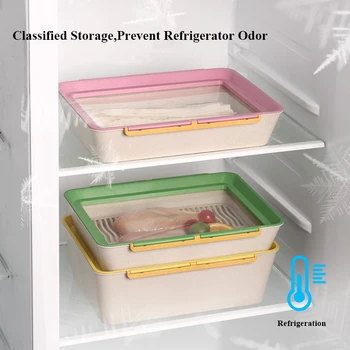 

Kitchen Organizer Refrigerator Storage Rack Fridge Freezer Shelf Holder Fresh Spacer Layer Food Storage Rack Container