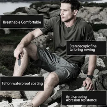 Tactical Shorts Men Waterproof Quick Dry Camo Short Pant Soft Comfort Hiking Overalls Shorts Summer Training Suits 3