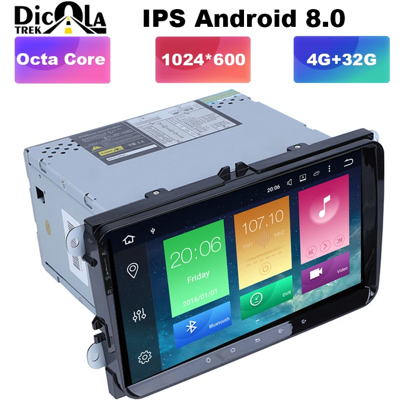 PX5 ips " Android 8,0 автомобильный радиоприемник gps навигация для VW Skoda Octavia golf 5 6 touran passat B6 jetta polo tiguan RDS мультимедиа