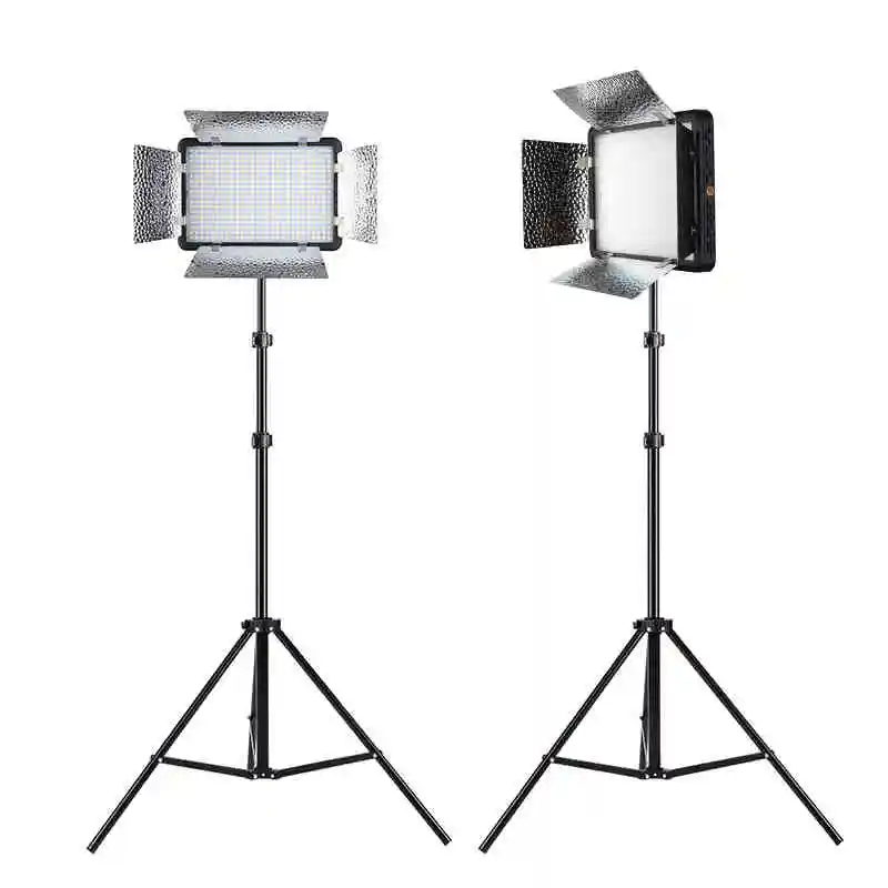 US $325.89 Godox 2X LED500LRC 5600K Studio Video Light W ReflectorsRemote Controller200cm Screw Light Stand For Photography