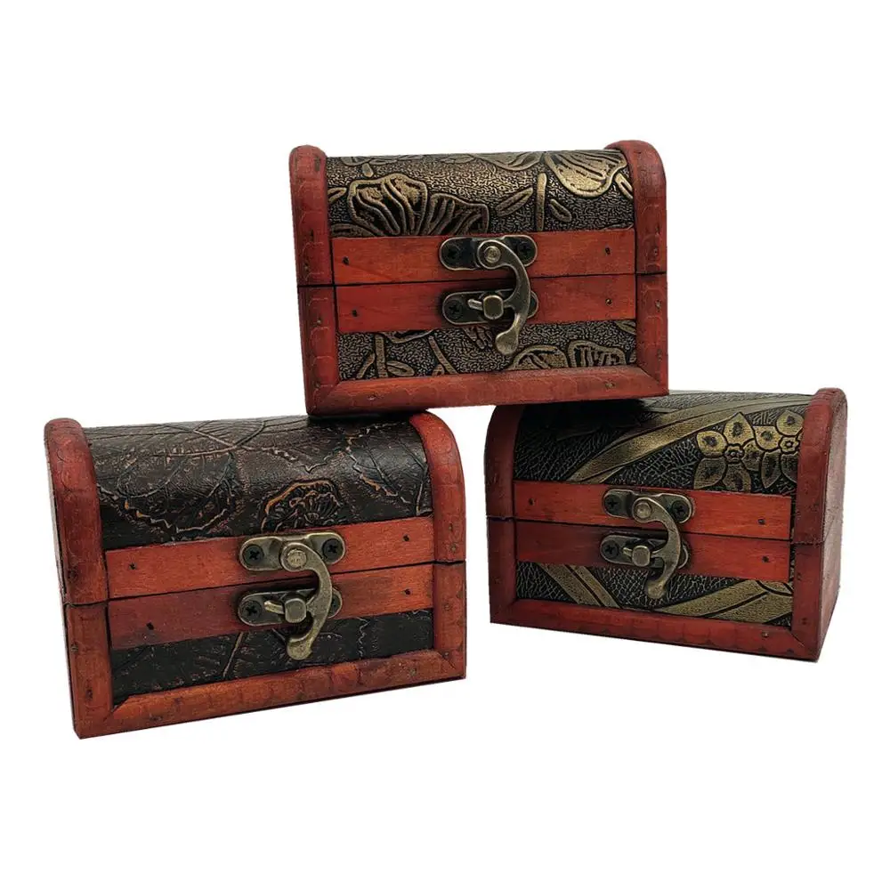 

Wooden coin collectible box retro coins wood holder