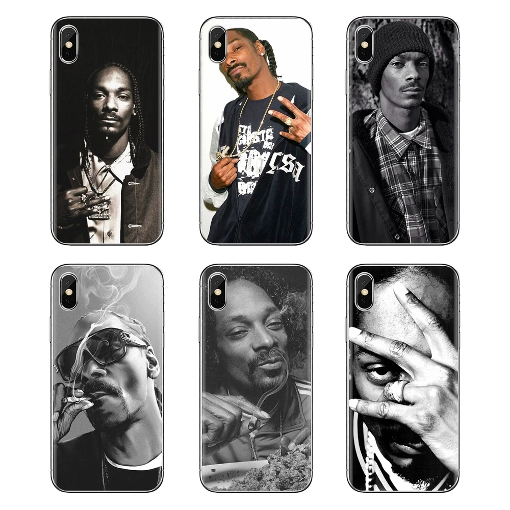 For iPod Touch Apple iPhone 4 4S 5 5S SE 5C 6 6S 7 8 X XR XS Plus MAX Snoop Dogg Wiz Khalifa Print Transparent Soft Shell Covers |