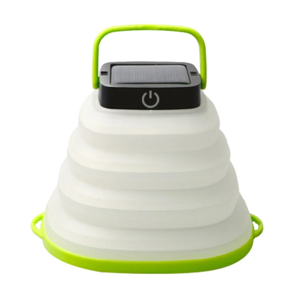 Solar Portable Led Camping Lantern Lights Outdoor Rechargeable Emergency Light Collapsible Flashlight Hiking Tent Garden | Освещение