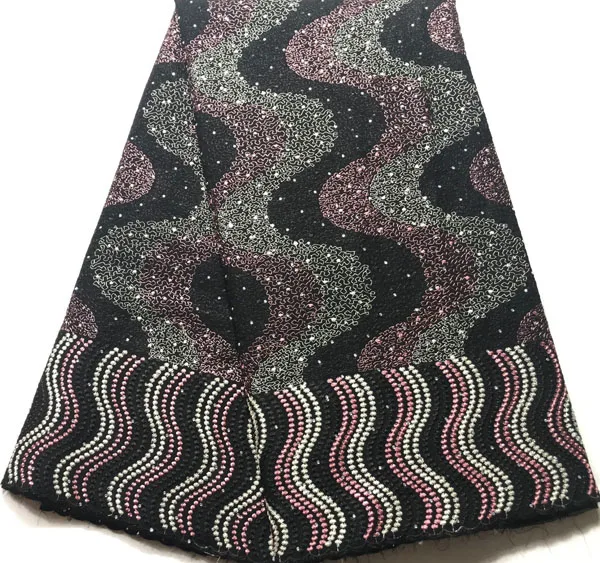 

Latest African BLACK Cotton Swiss Voile Lace Fabric High Quality 2019 African Swiss Voile Lace In Switzerland For Party CSH034