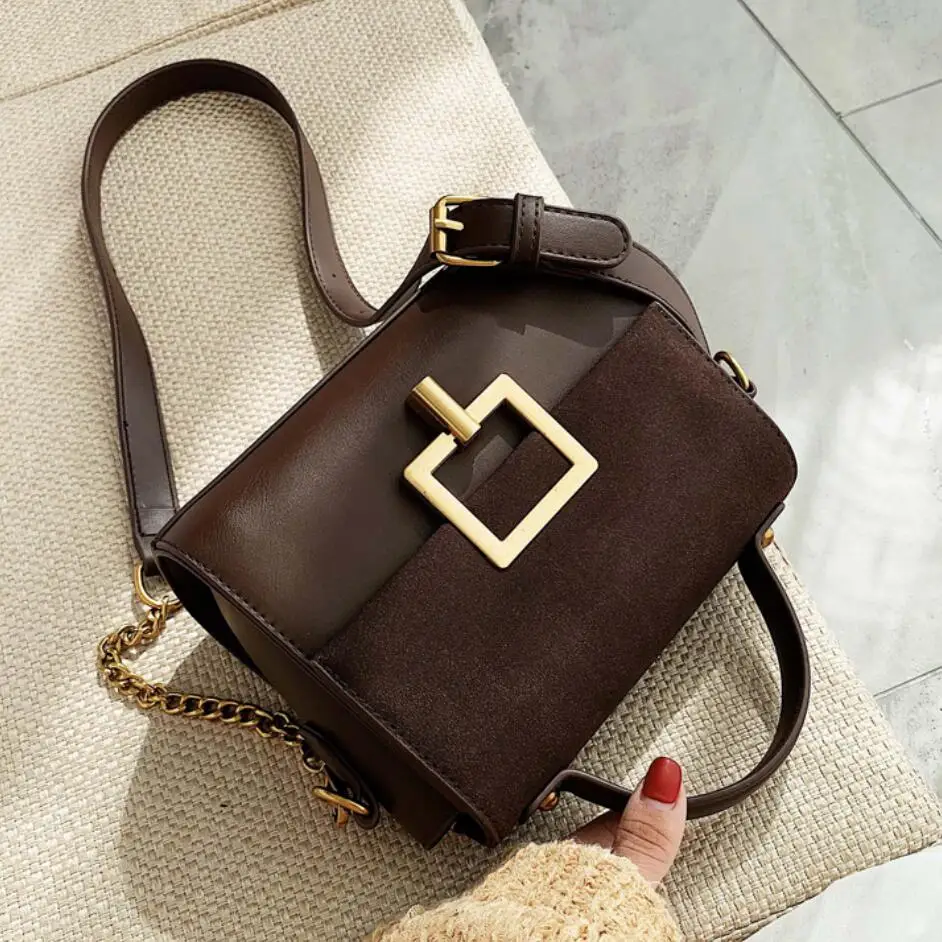 

Vintage Fashion Female Matte Tote bag 2019 New High Quality PU Leather Women's Designer Handbag Lock Shoulder Messenger Bag